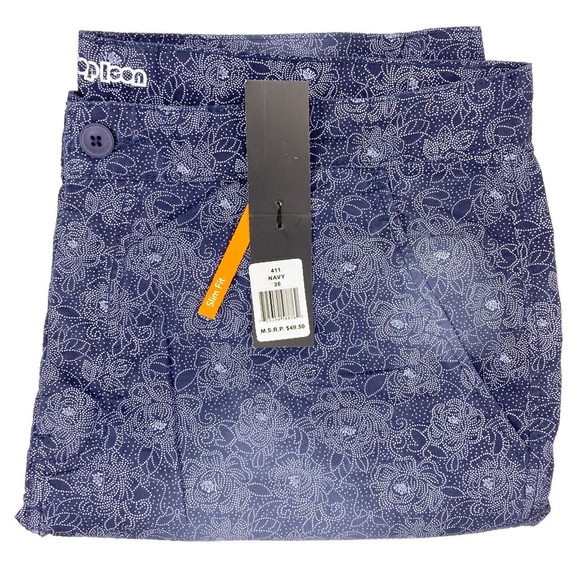 Pop Icon Men’s Navy Chino Shorts - Picture 4 of 4